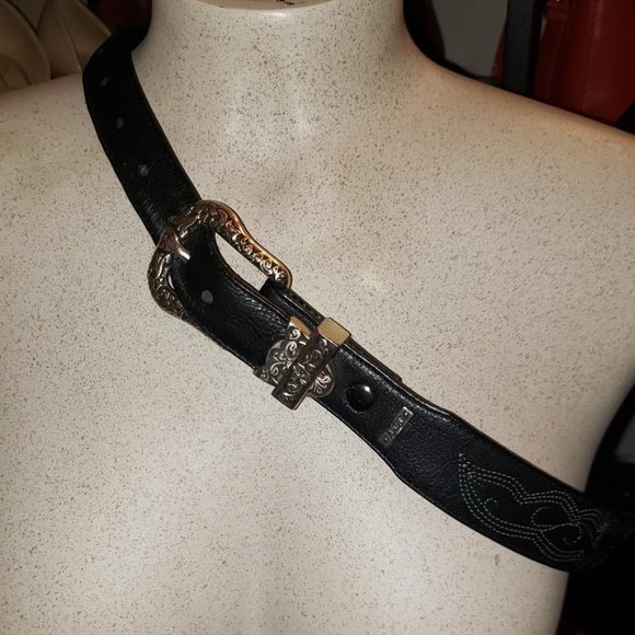 Western Ariat black leather belt - Picture 1 of 7
